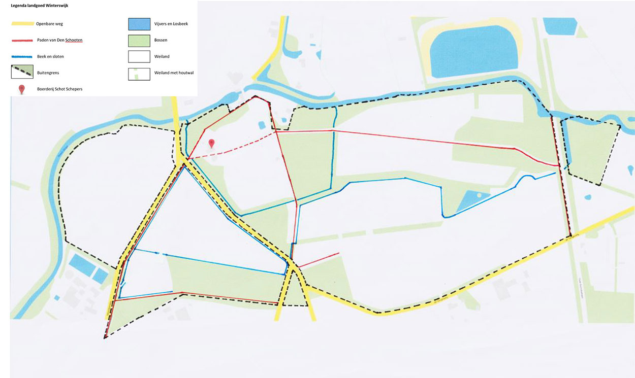 Kaart Landgoed Den Schooten Winterswijk